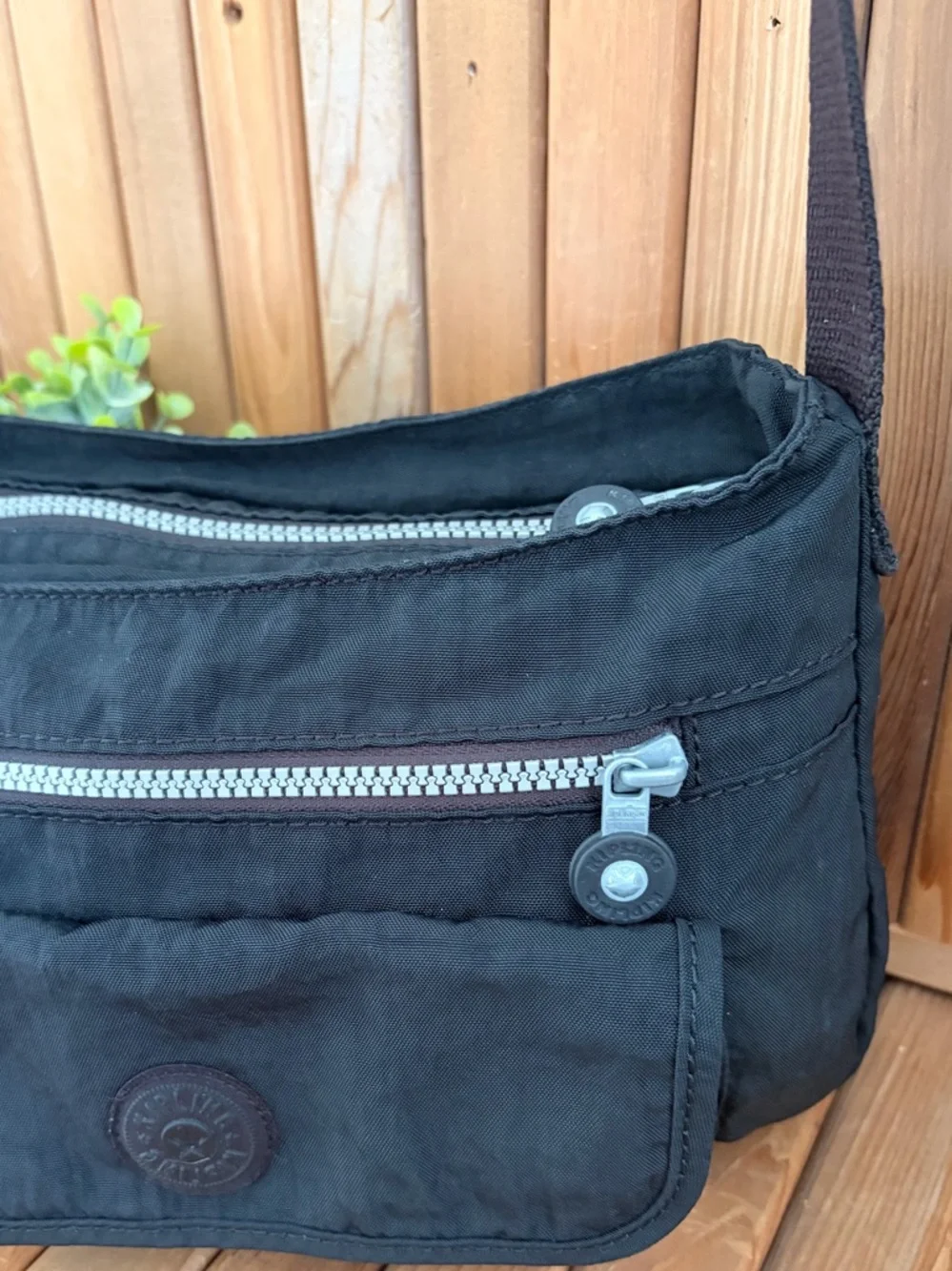 Kipling Black Nylon Crossbody Multi Pocket Lightweight Belt Bag, Black